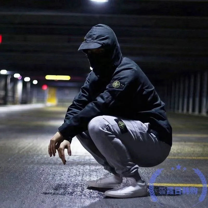 8856#P260💰 Stone Island Stone Island 3L-tc material hooded jacket jacket Color: Black Size: M-XXL